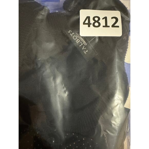 Talbots Small Black Button Front Cardigan Sweater Silk Cotton Blend - Picture 8 of 8